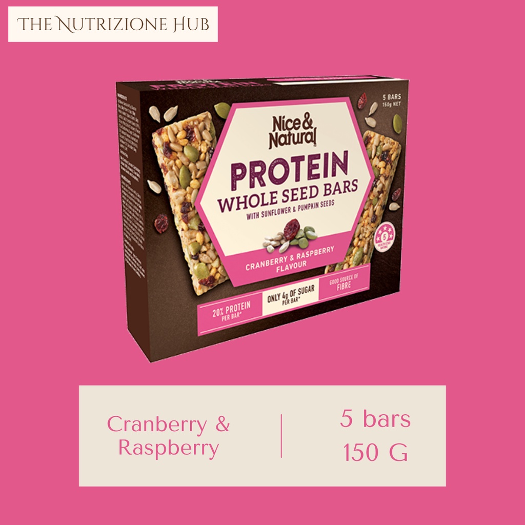 NICE & NATURAL Protein Whole Seed Bars, 1 box (5 bars 150 g