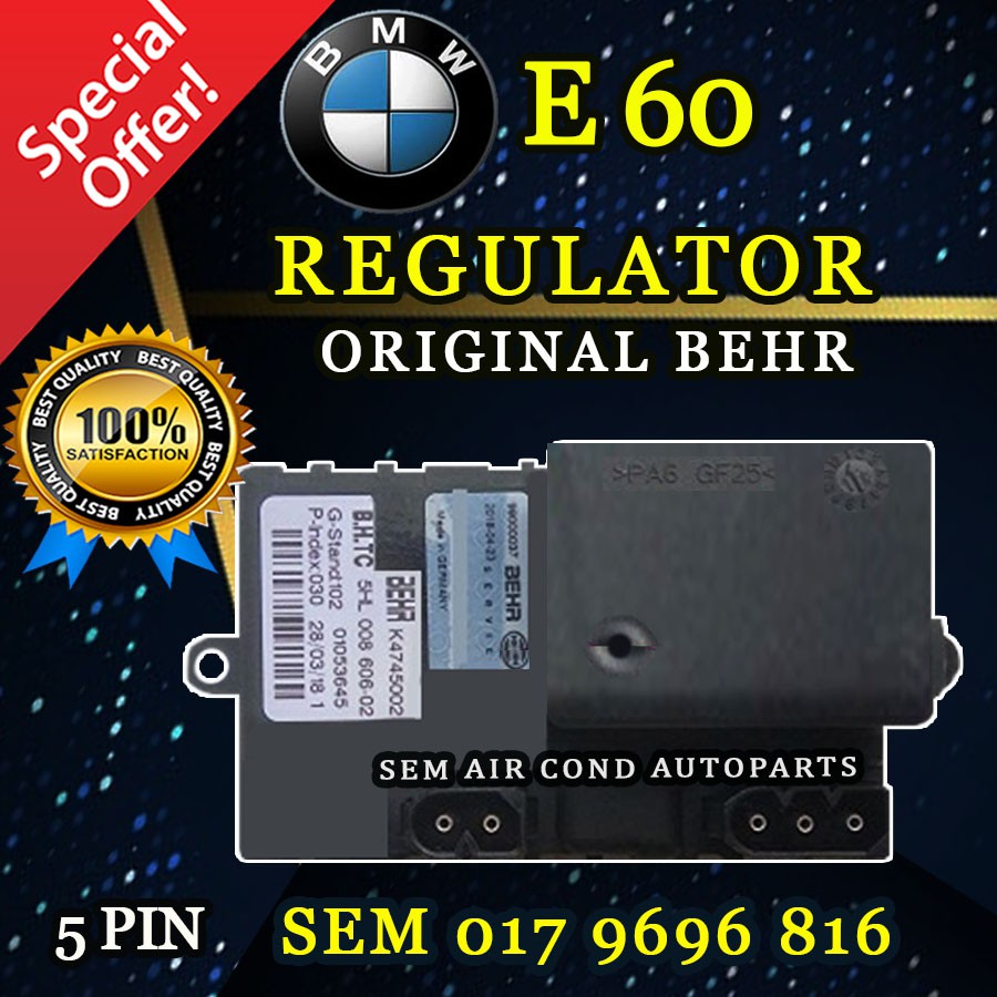 BMW E60 SERIES ORIGINAL BEHR HEATER BLOWER RESISTOR REGULATOR (CAR
