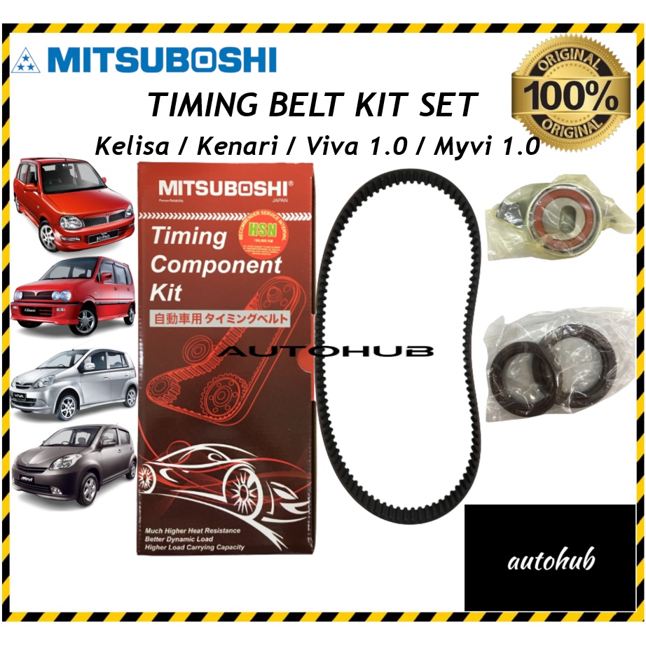 MITSUBOSHI Timing Belt Kit Set Kelisa Kenari l Viva 1.0 Myvi 1.0 Timing
