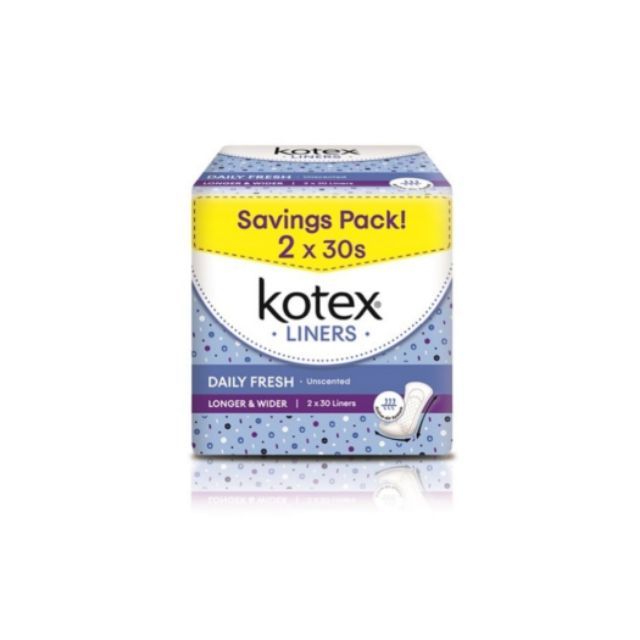 Kotex Daily Fresh Panty Liners Longer Wider (Unscented) X