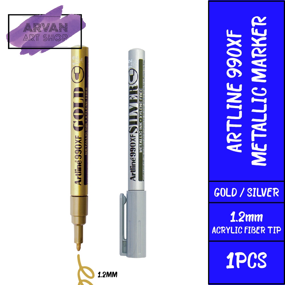Artline 990XF Metallic Marker EK990XF (Gold / Silver) Shopee