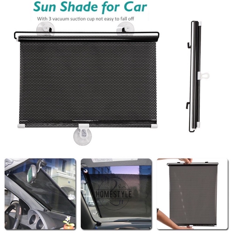 Car Side Window Sun Shade Curtain Retractable Car Window Sunshade Anti