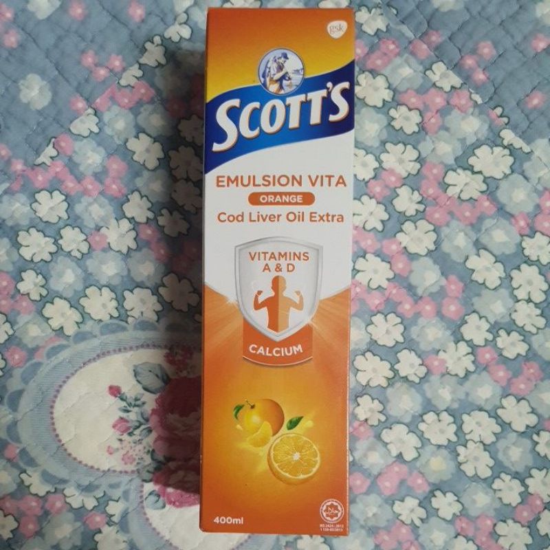 Scott's Emulsion Vita Orange Cod Liver Oil Extra 400ml (Expiry Date12/