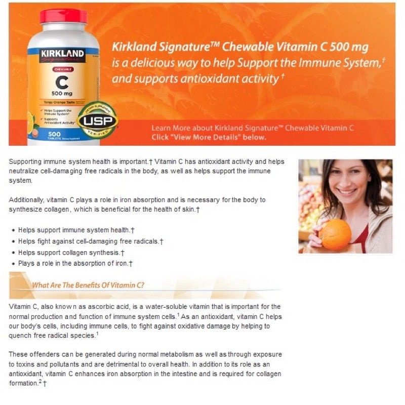 KIRKLAND VITAMIN C 500MG (500 tablets) Shopee Malaysia