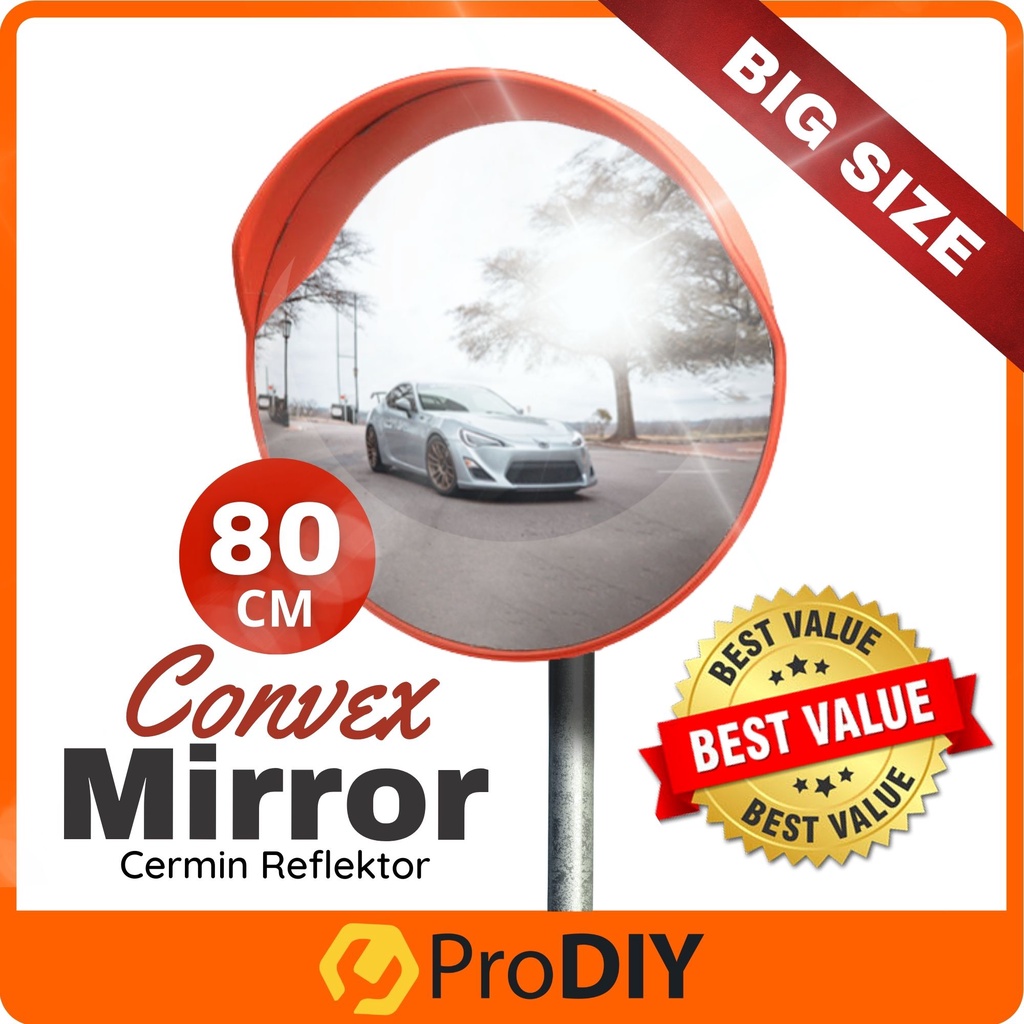 PRODIY 32" Convex Mirror Outdoor Convex Mirror 80CM 32 inch Traffic