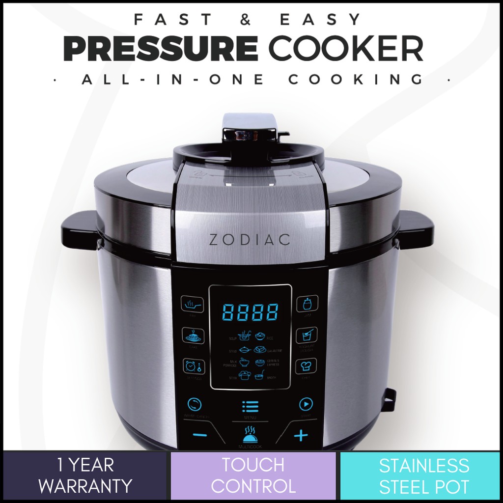 (NEW) Zodiac Electric Pressure Cooker, Multi Cooker Rice Cooker