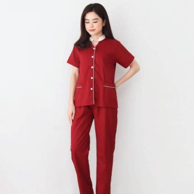 Scarlett Maroon BABY SITTER Uniforms / Nurse Uniforms / NANNY Uniforms