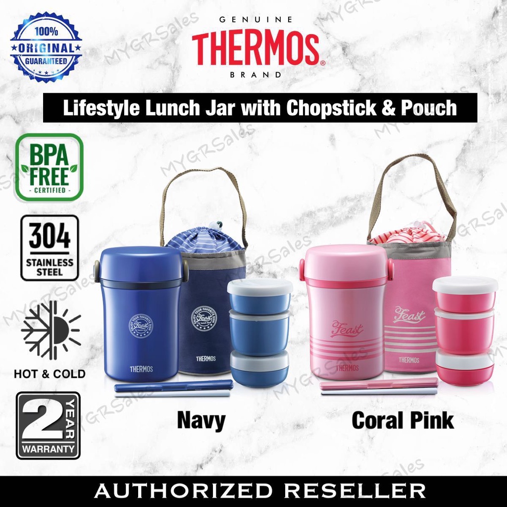 Thermos Lifestyle Lunch Jar with Bag 690ml [JBC801] Original 2 Years