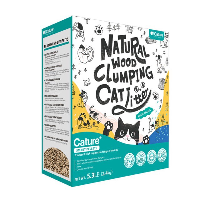 cat litter/cat litter sand/ Cature Natural Wood Clumping Cat Litter