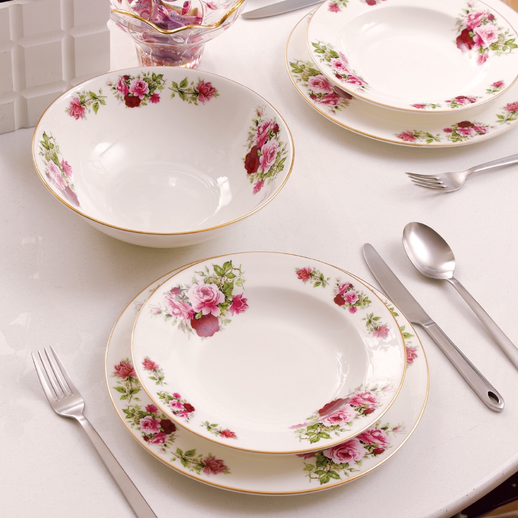 Vantage Fine Porcelain Summer Time Pink (F2) Windsor Dinner Set with