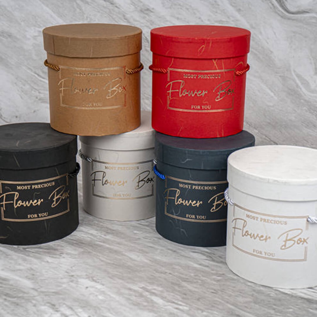 SHIOK 2 in 1 Round Shaped Flower Gift Box (Flower Box) For Flower