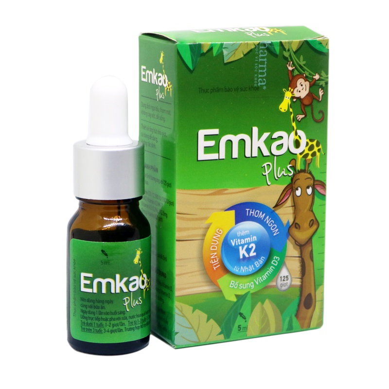 Emkao PLUS Vitamin D3 And Vitamin K2 Supplement For Babies And