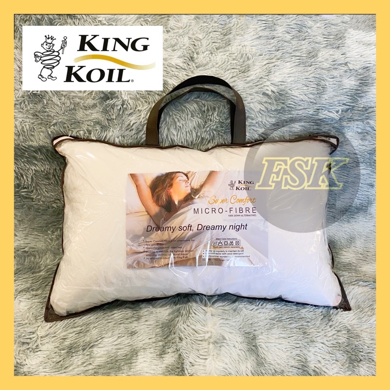 KING KOIL Super Comfort Micro Fibre Pillow Soft Pillow_ 5Stars Hotel