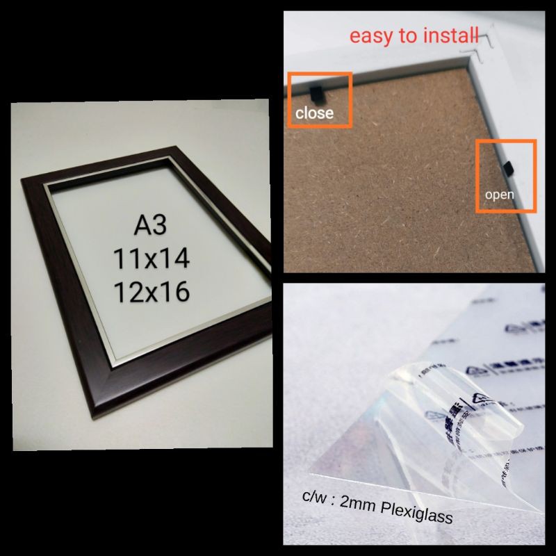 frame 11R / 12R / A3 (wooden frame) Shopee Malaysia