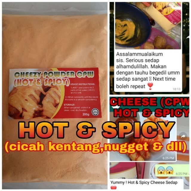 HOT SPICY CHEESE POWDER HALAL 100g 200g 🌶 Shopee Malaysia