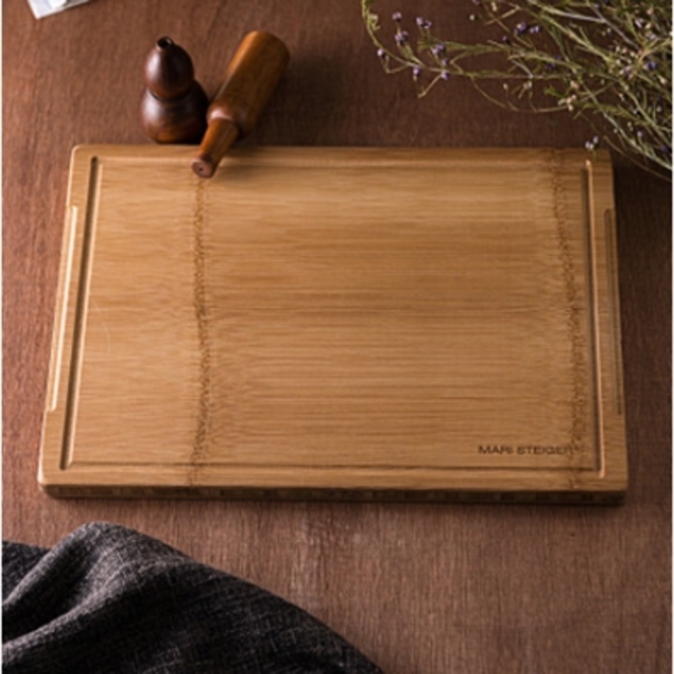 MARI STEIGER Giant Bamboo Cutting Board Natural Anti Bacteria Cutting