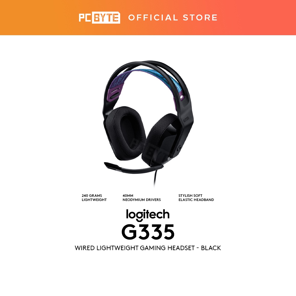 Logitech G335 Wired Lightweight Gaming Headset Black Shopee Malaysia