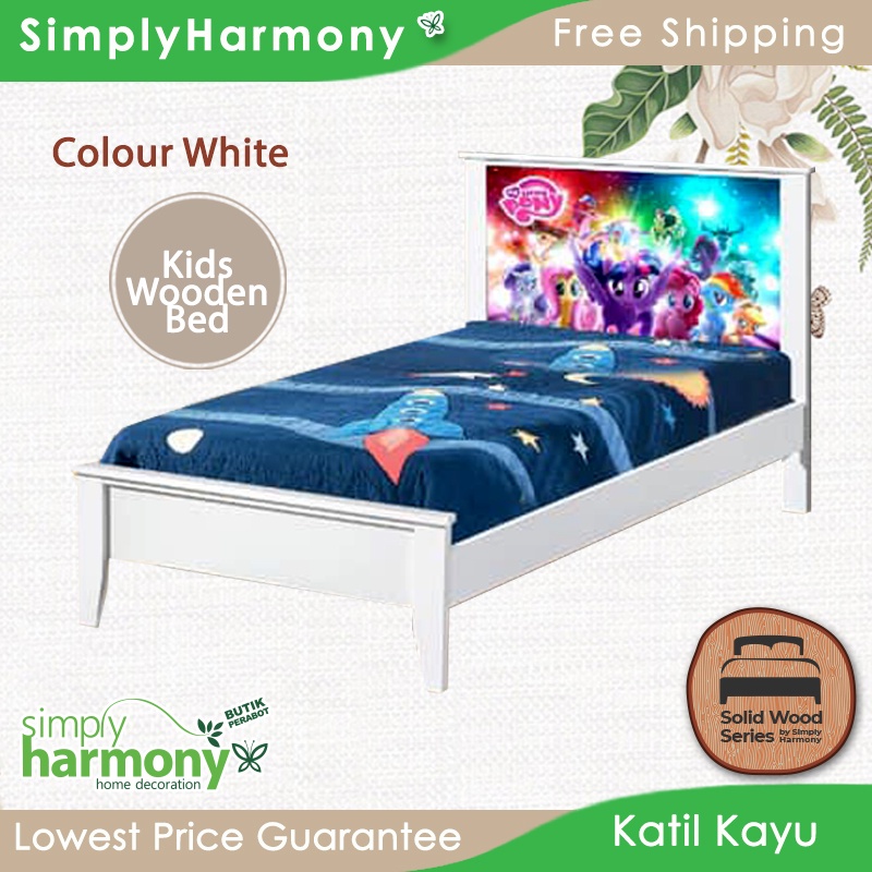 SHSB Kids Series / Wooden Kids Bedroom Set / Single Bed / Pony Bedroom