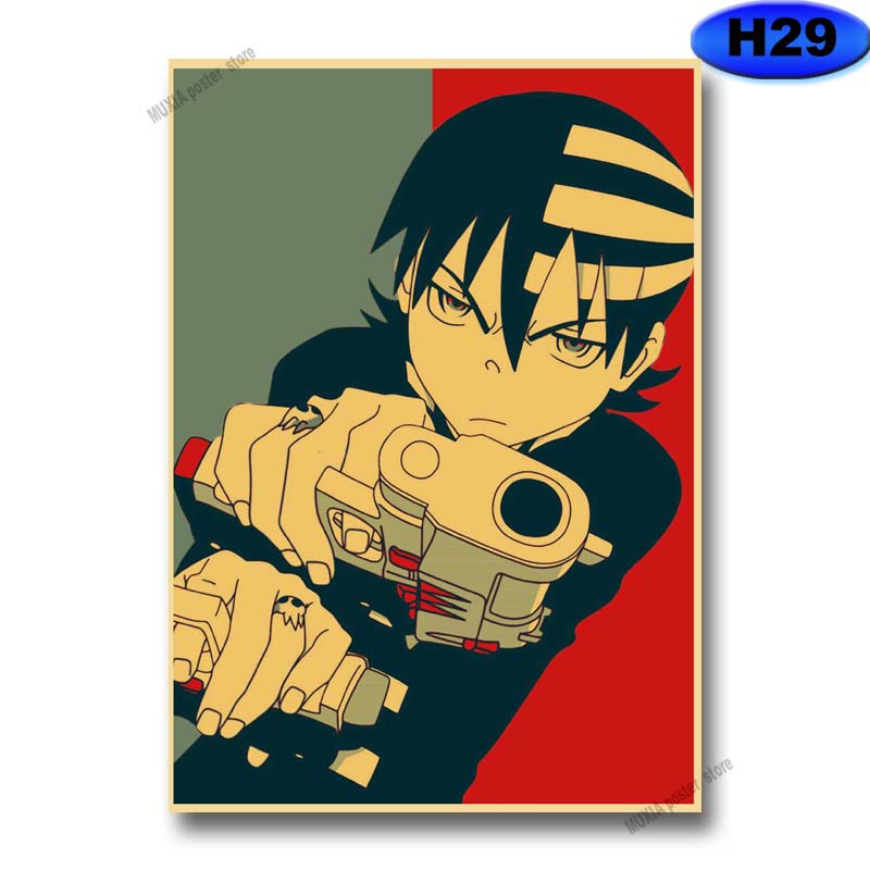 Classic Anime Soul Eater Posters Retro Kraft Paper Anime Poster