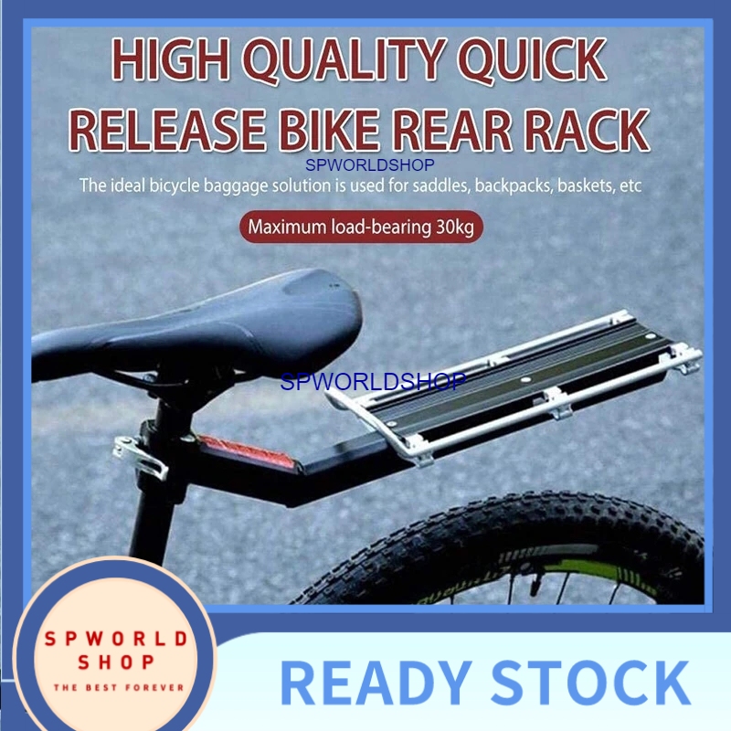Bicycle Rear Rack, Bike Luggage Cargo Carrier, Quick Release Adjustable