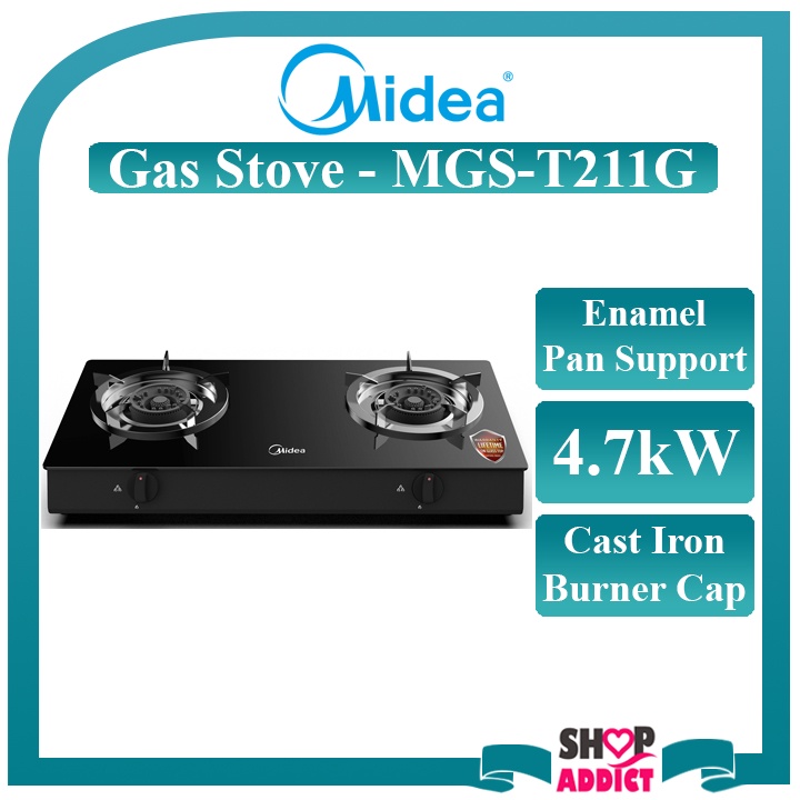 Midea Tabletop Glass Top Gas Stove MGST211G Shopee Malaysia