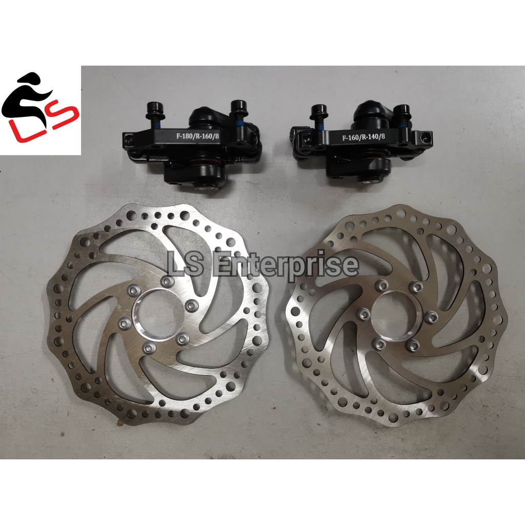 Bicycle Disc Brake Set F/R Full Set MTB Basikal Brek Disc Shopee Malaysia