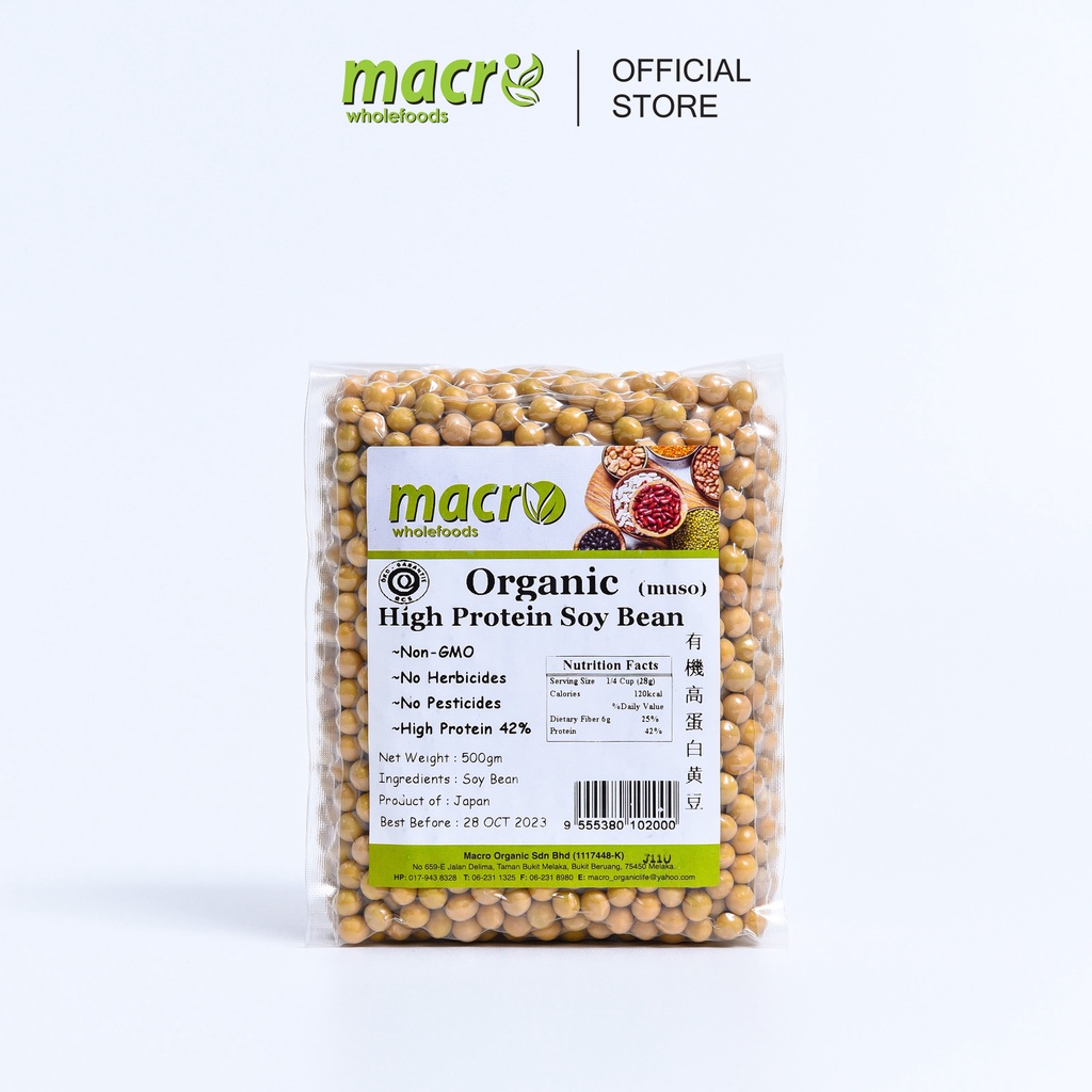 Macro Wholefoods Organic High Protein Soy Bean (500g) Shopee Malaysia