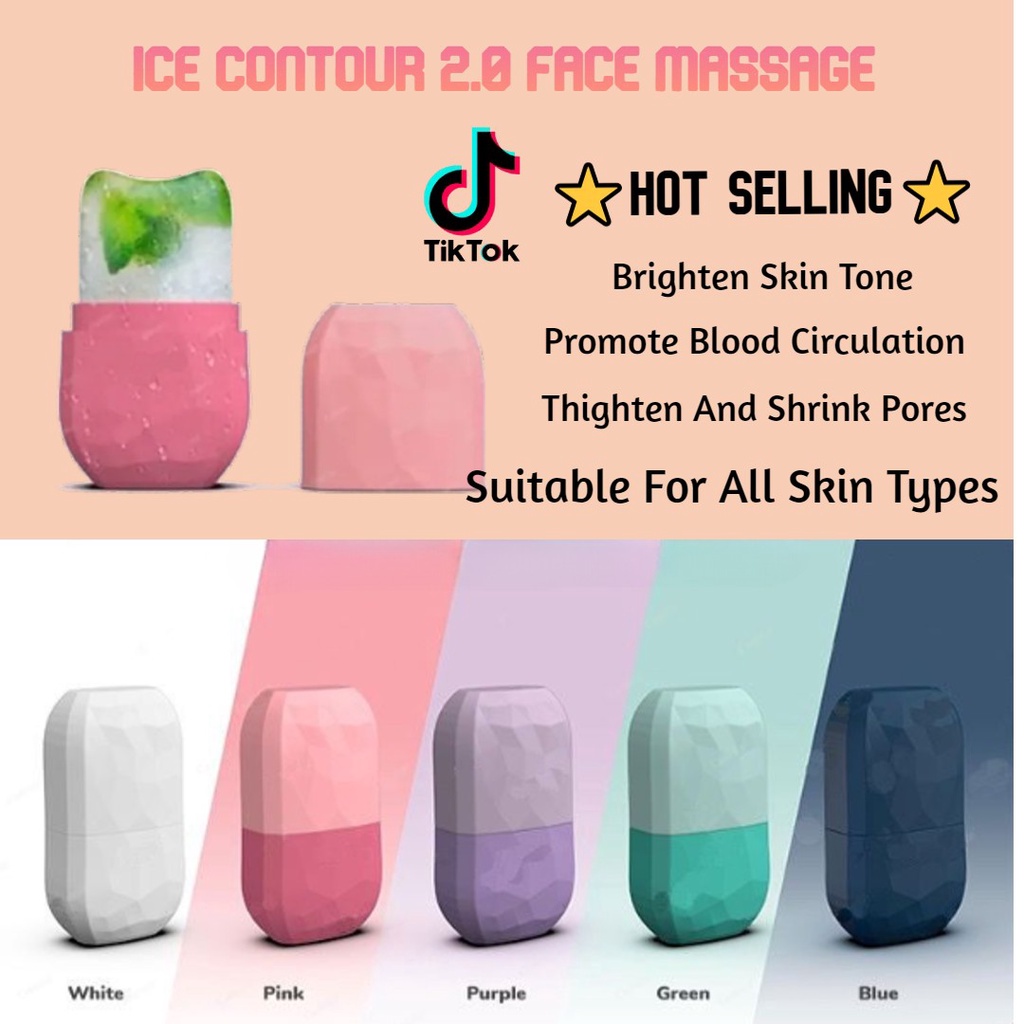 Tik Tok Hot Selling Silicone Facial Ice RollerNew 2.0 Version Contour