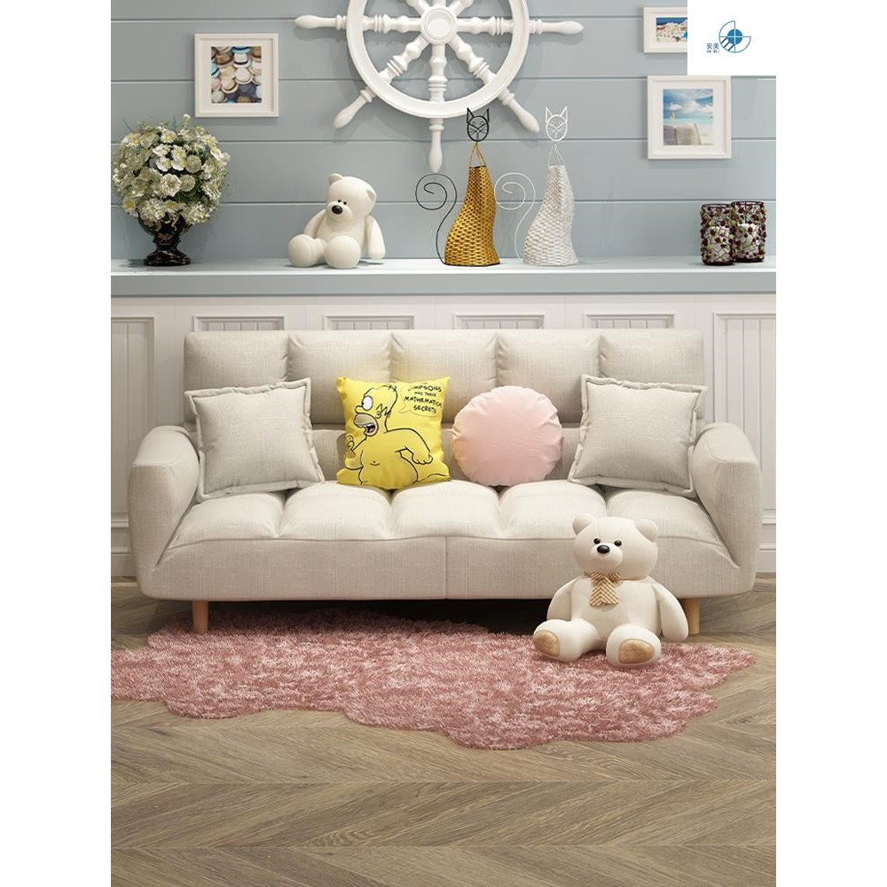 Lazy sofa double small apartment balcony small sofa foldable bedroom