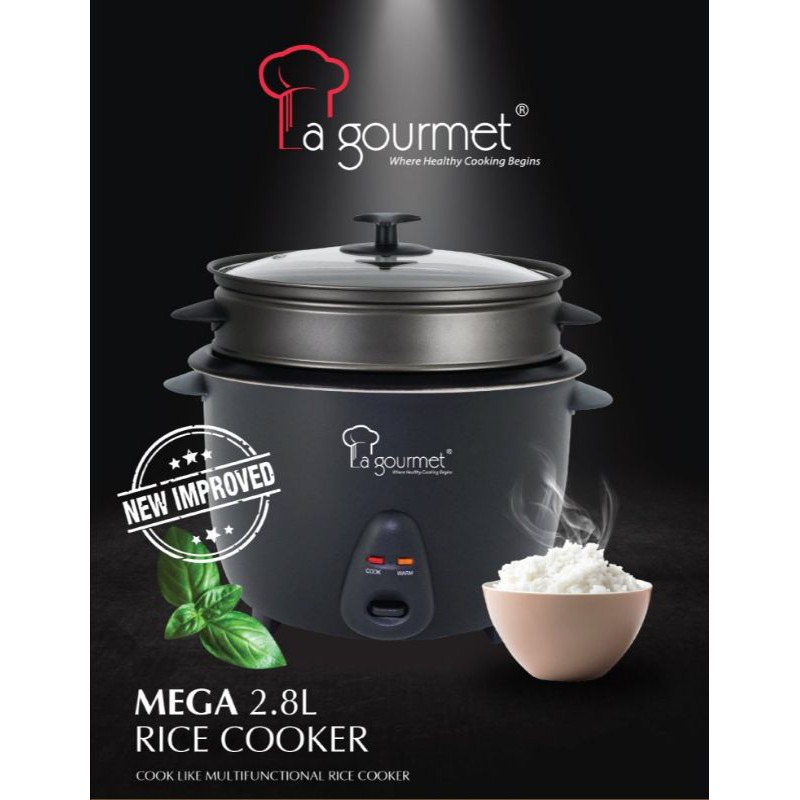 La Gourmet rice cooker 2.8L + Free Gift (steam tray & inner pot) 🎁