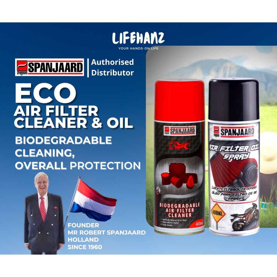 Spanjaard Motorcycle Air Filter Oil & Air Filter Cleaner (400ml