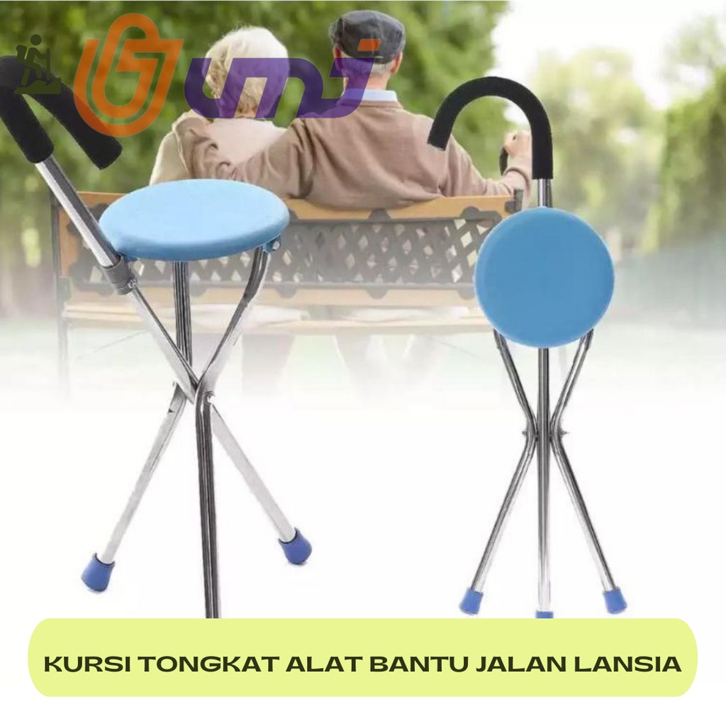 Stick Chair Folding Stick Stick Sitting Walking Parents Shopee Malaysia