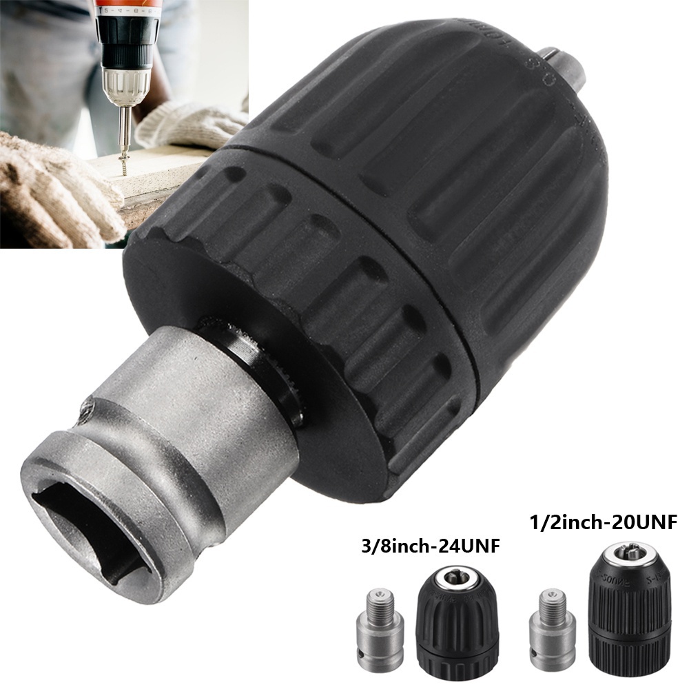3/8inch24UNF / 1/2inch20UNF Thread Keyless Impact Wrench Adapter