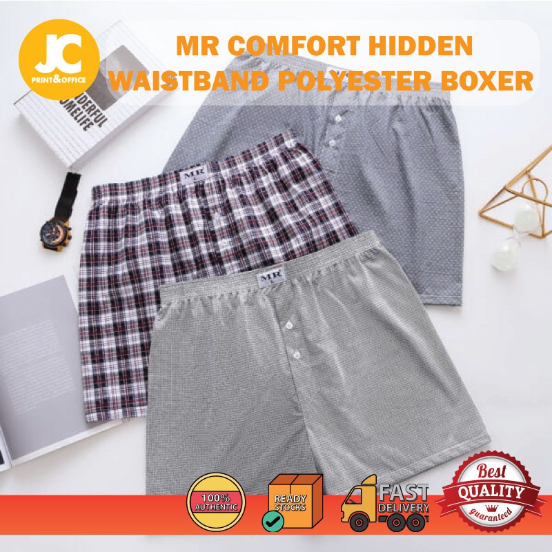 JCP x MR Comfort Hidden Waistband 3 IN 1 Polyester Men Boxer Underwear