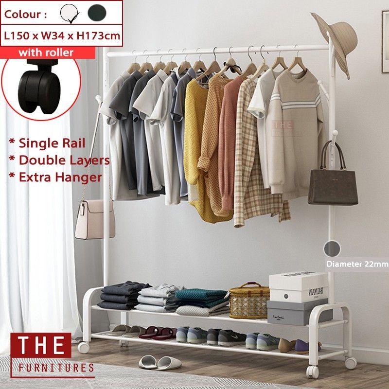 Open wardrobe clothing rack/rak baju pakaian/hanging rack/ikea cloths