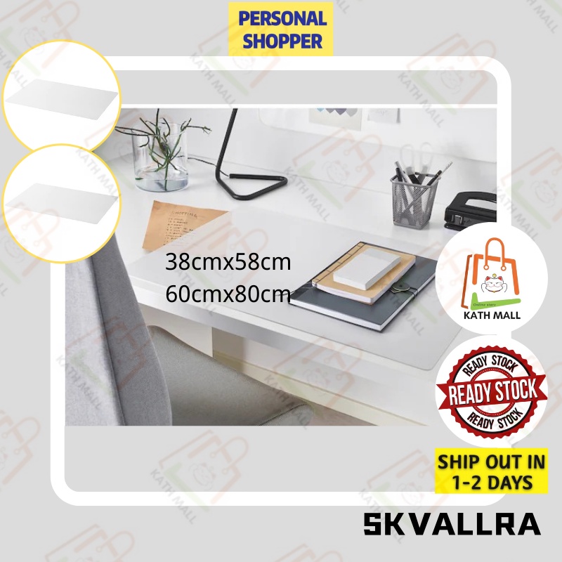 IKEA SKVALLRA Desk pad, white/transparent I Pelapik meja Shopee Malaysia