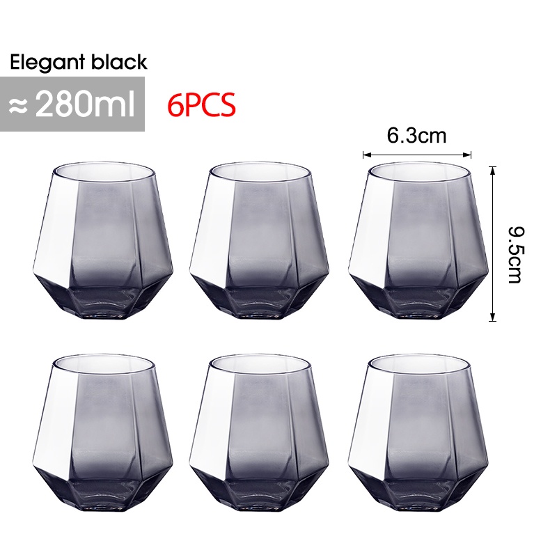 Crossto Diamond Glass Cup Whisky Mug HeatResistant Coffee Glass Cup