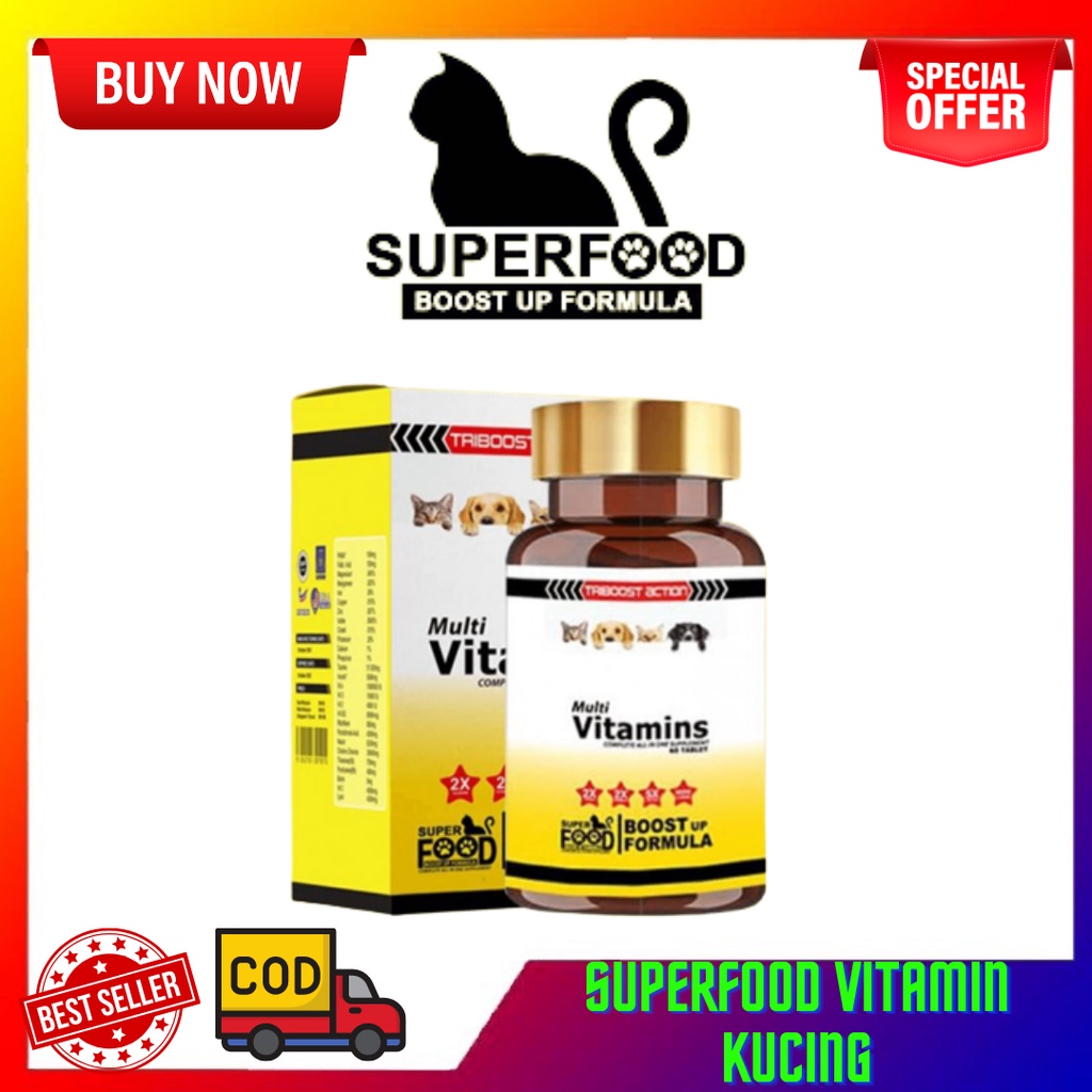 [ READY STOCK100 ORIGINAL ] SUPERFOOD CAT VITAMIN KUCING [] SUPERFOOD VITAMIN KUCING SUPERFOOD
