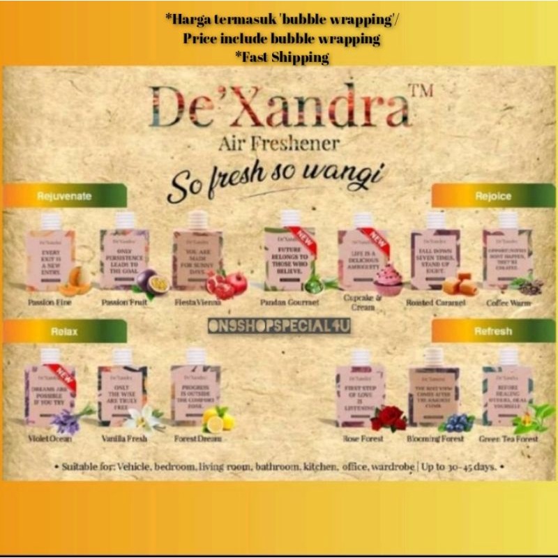 Car Perfume / Air Freshener De'Xandra (Pewangi Kereta De'Xandra) [10ml