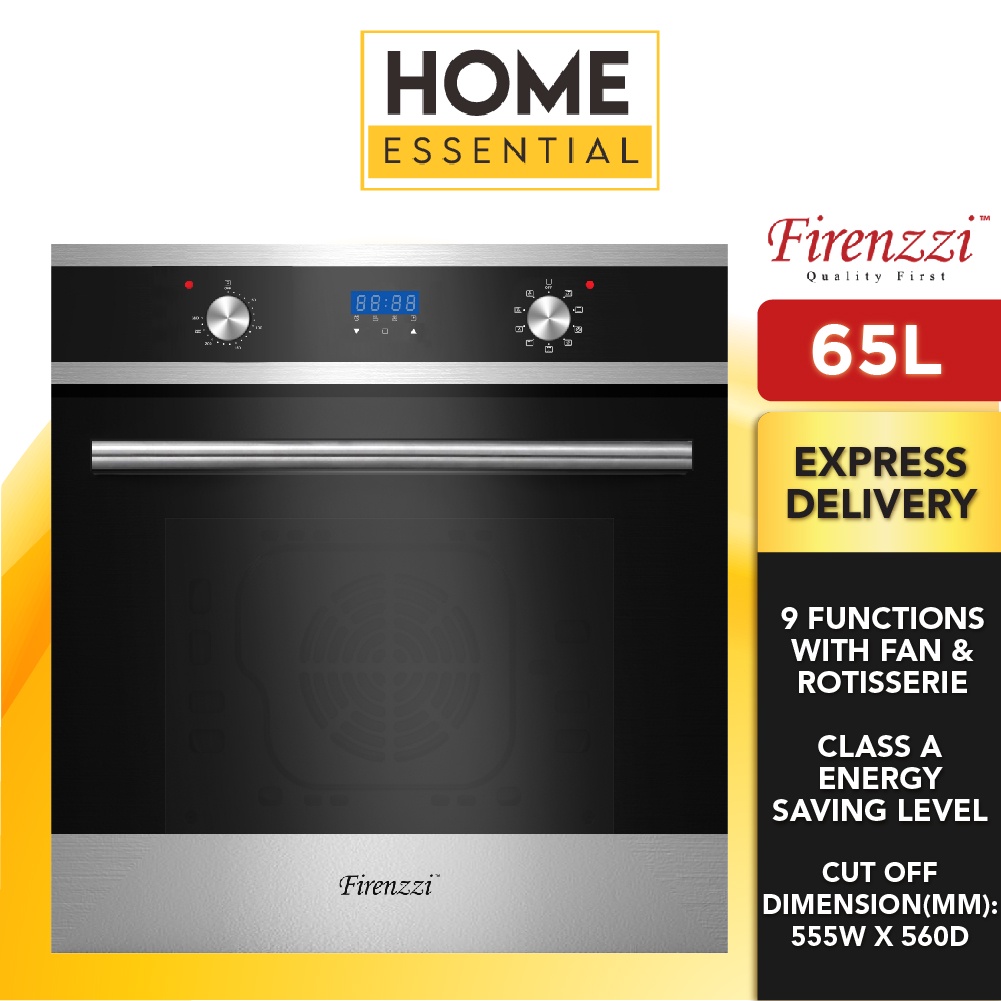 Firenzzi 65L BuiltIn S/S Oven w Fan & Rotisserie FBO6068 XP 9 Cooking