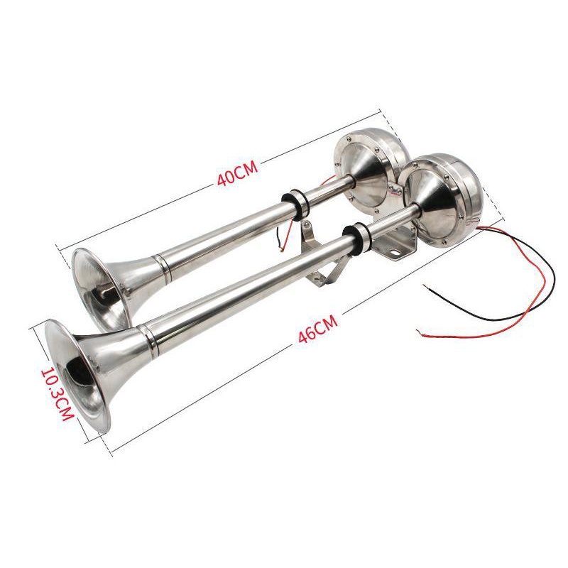 Stainless Steel Dual Electric Trumpet Horn 12V & 24V for Boat Shopee