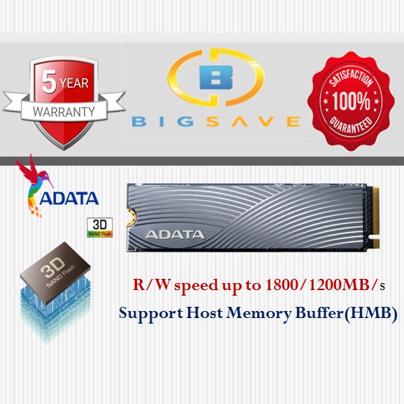 ADATA 500GB SWORDFISH GEN3X4 SOLID STATE DRIVE (XPG GAMING) Shopee