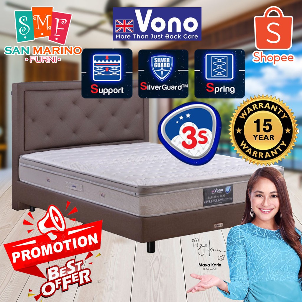 [Promotion Combo Bed Set] Divan Bedframe With Mattress Vono SpinePro