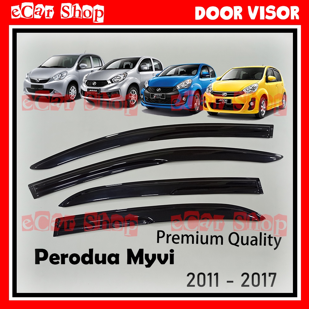 Perodua Myvi Lagi Best Icon Door Visor Mugen Myvi 2011 2012 2013 2014