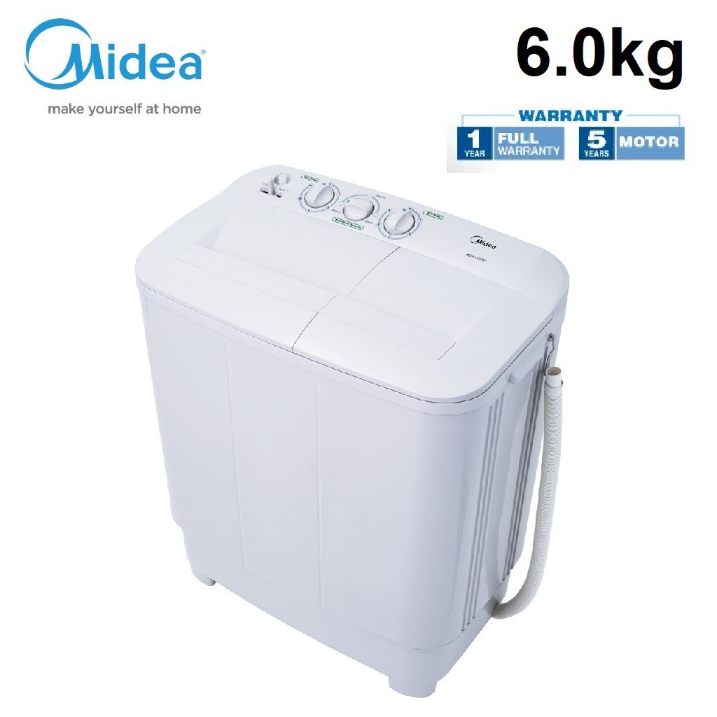 Media Washing Machine Semi Auto MSW6008P 6.0kg Midea Mesin Basuh
