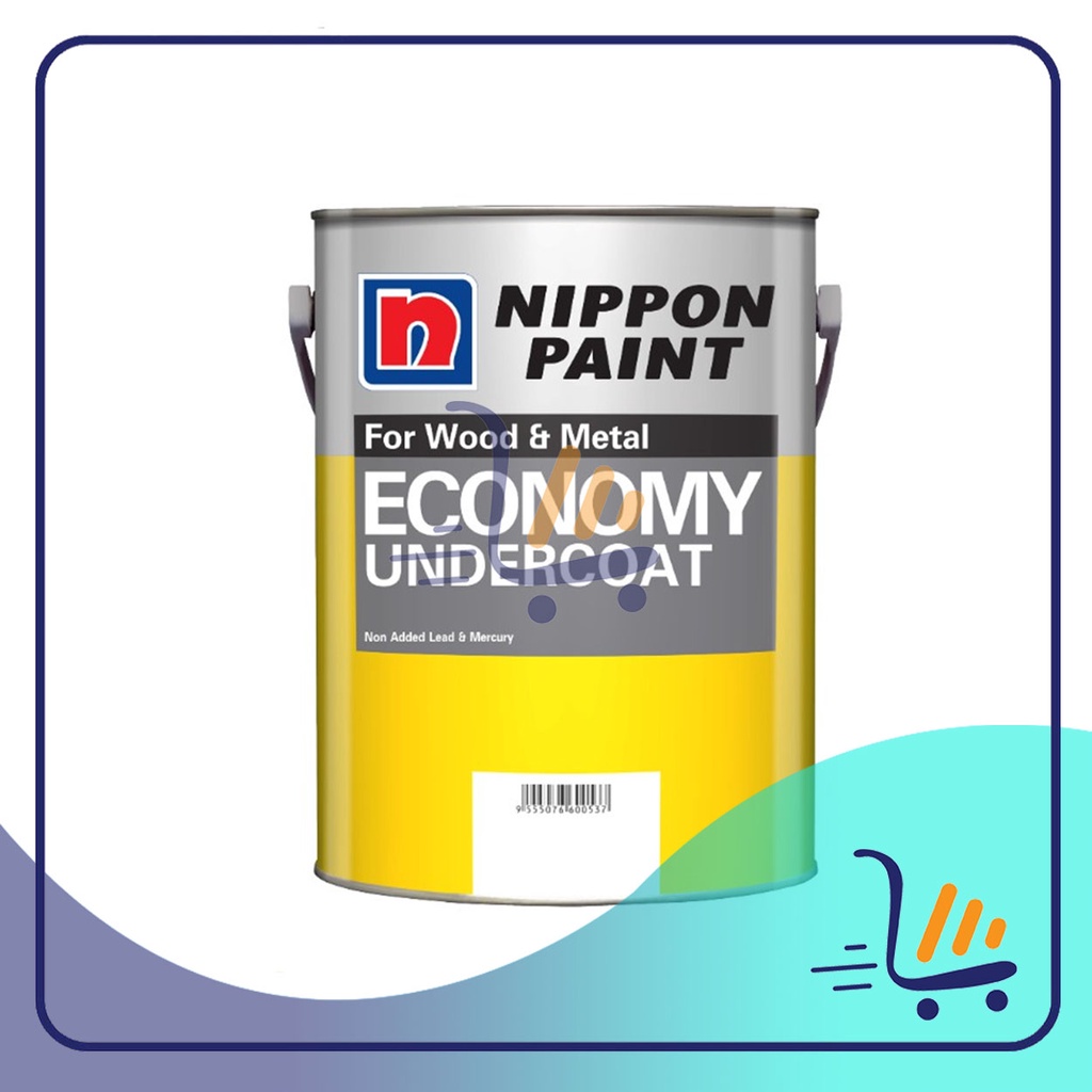 5L Nippon Economy White Undercoat (wood & metal) Shopee Malaysia