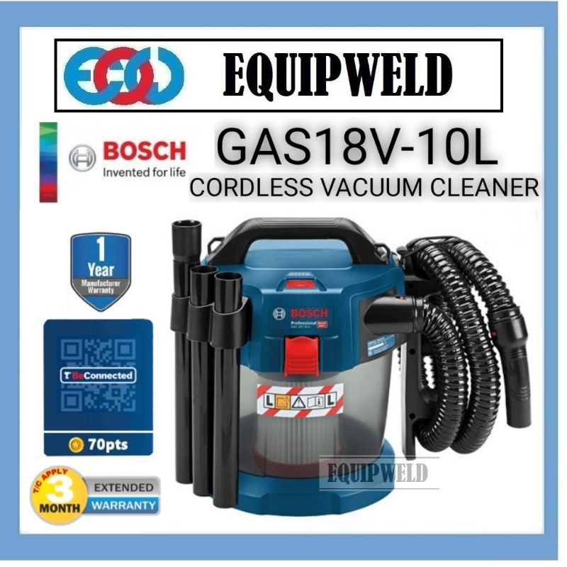 BOSCH 18V GAS18V10L CORDLESS WET & DRY VACUUM CLEANER (10L) 10 LITRE
