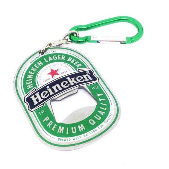 Heineken Limited Edition Stainless Steel Beer Bottle Opener Keychain
