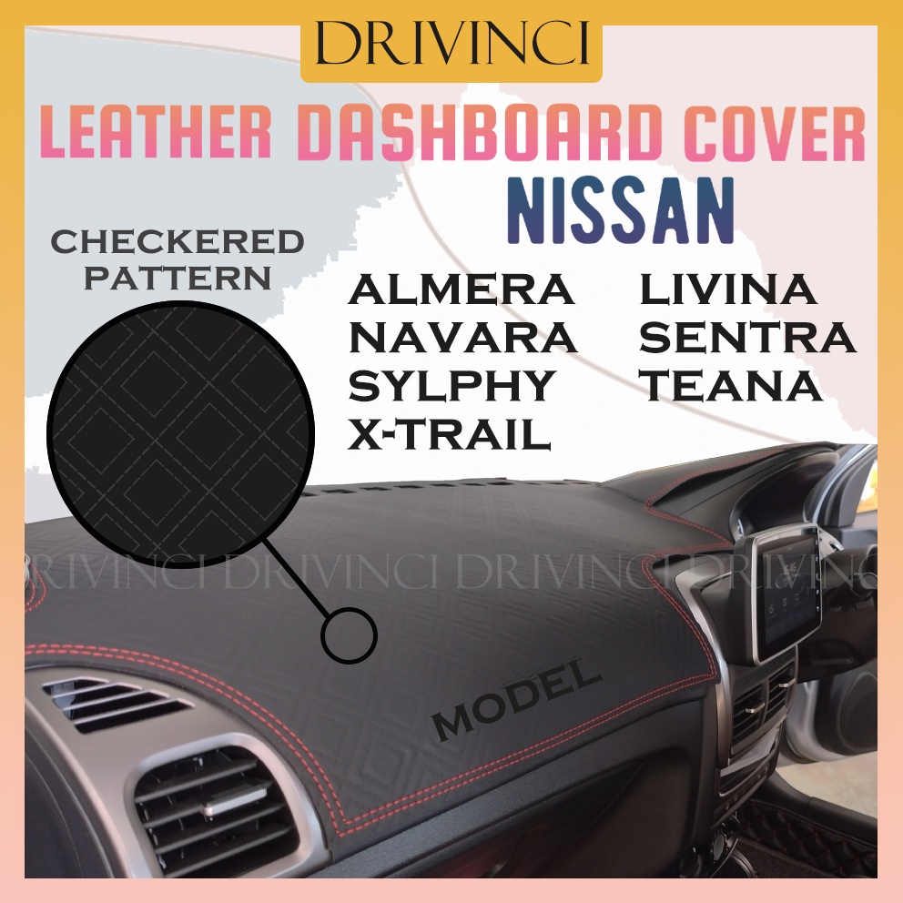 Nissan Leather Dashboard Cover Dashmat Almera Sylphy Sentra Grand