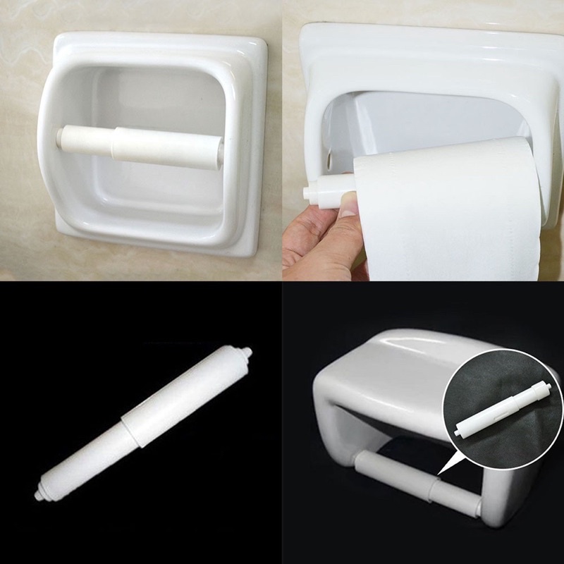 Toilet Roll Holder Insert Spring Loaded Plastic Roller Spindle Shopee